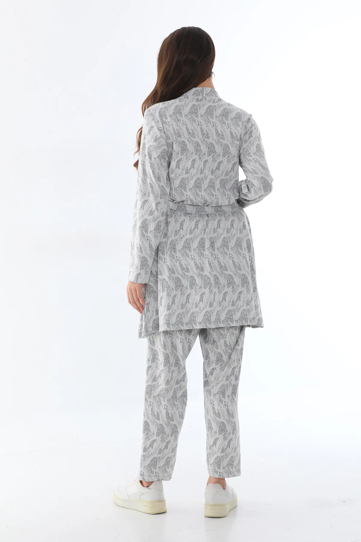 beyaz 3’lü pamuklu pijama takımı
