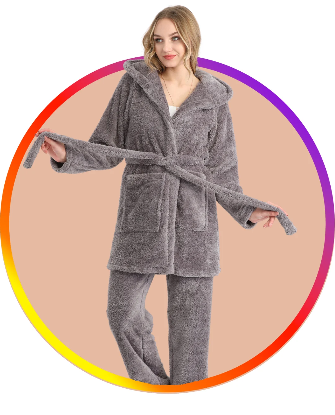 welsoft peluş kumaş Sabahlık