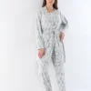 beyaz 3’lü pamuklu pijama takımı
